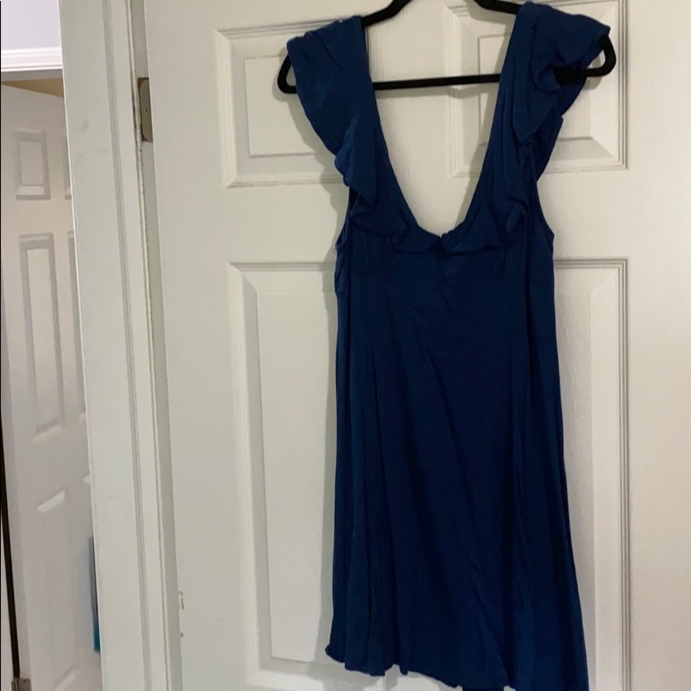 Kimchi Blue minidress navy blue ruffle top size L